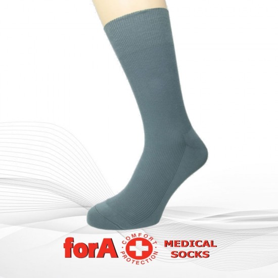 Vīriešu zeķes 9V30M pelēkas 43-46 izmērs medicīniskās bez gumijas