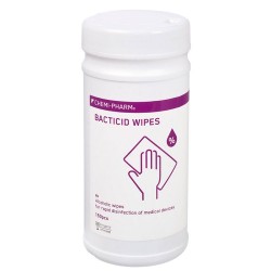 Chemi-Pharm Bacticid Wipes alcoholic wipes for rapid disinfection of medical devices 150pcs