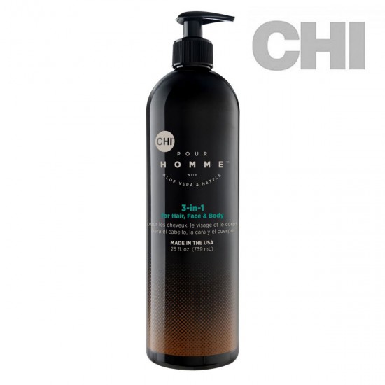 CHI Pour Homme 3-in-1 washing gel for hair, face and body 739ml