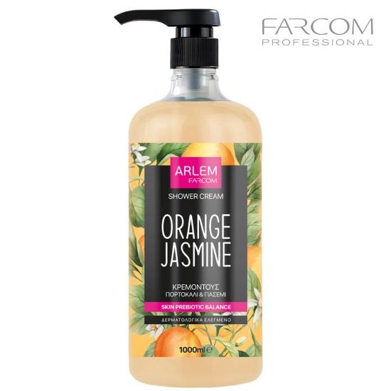 Farcom Arlem Orange Jasmine nourishing shower cream with prebiotics and vitamin complex 1L