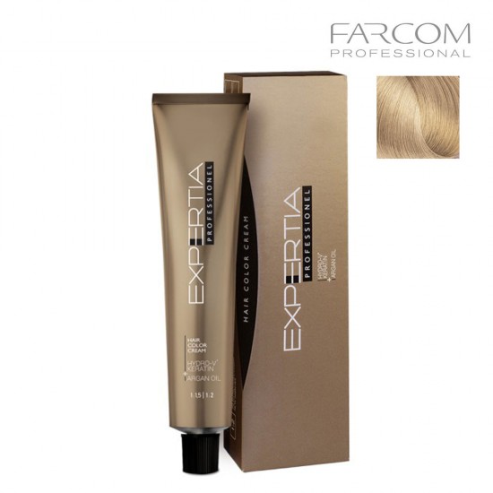 Farcom Expertia Professionel Permanent Hair Color Cream 100ml 10.13-AM Amber Blonde Platinum