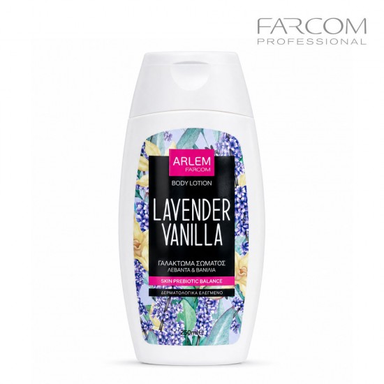 Farcom Arlem Lavender Vanilla moisturizing body lotion with prebiotics and vitamin complex 250ml