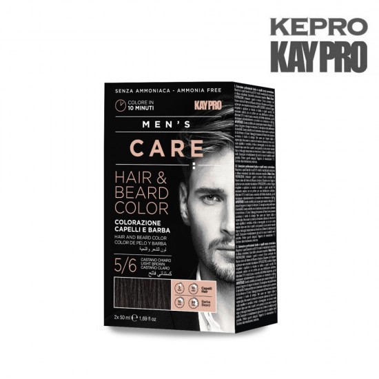 KayPro Men's Care hair and beard colour 5/6 light brown 2x50ml