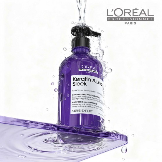 Loreal Serie Expert Keratine Alpha Sleek Sulfate-Free shampoo for smooth hair 500ml