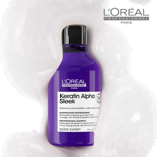 Loreal Serie Expert Keratine Alpha Sleek Sulfate-Free shampoo for smooth hair 300ml