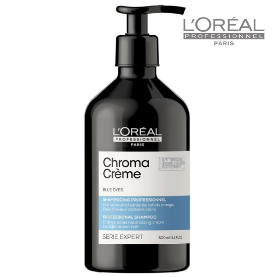 Loreal Serie Expert Chroma Creme Blue Shampoo neutralizing orange tones 500ml