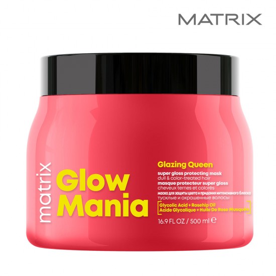 Matrix Glow Mania mask for colored hair with glycolic acid 500ml