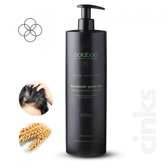 Oolaboo Therapeutic Green Tea cleansing and balancing shampoo for oily scalp 1L