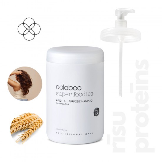 Oolaboo Super Foodies nourishing and strengthening shampoo for all hair types 1L