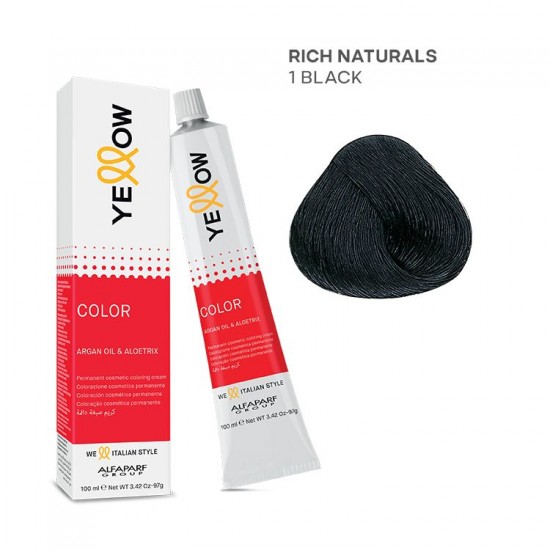 Yellow Color permanent cosmetic coloring cream 100ml Nr.1