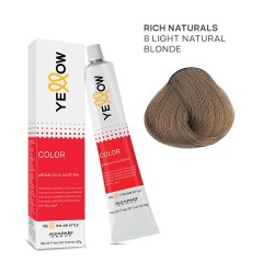 Yellow Color permanent cosmetic coloring cream 100ml Nr.8