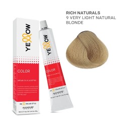 Yellow Color permanent cosmetic coloring cream 100ml Nr.9