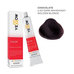 Yellow Color permanent cosmetic coloring cream 100ml Nr.6.53