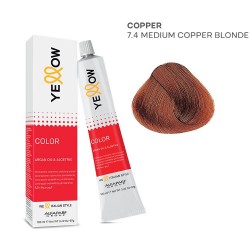 Yellow Color permanent cosmetic coloring cream 100ml Nr.7.4