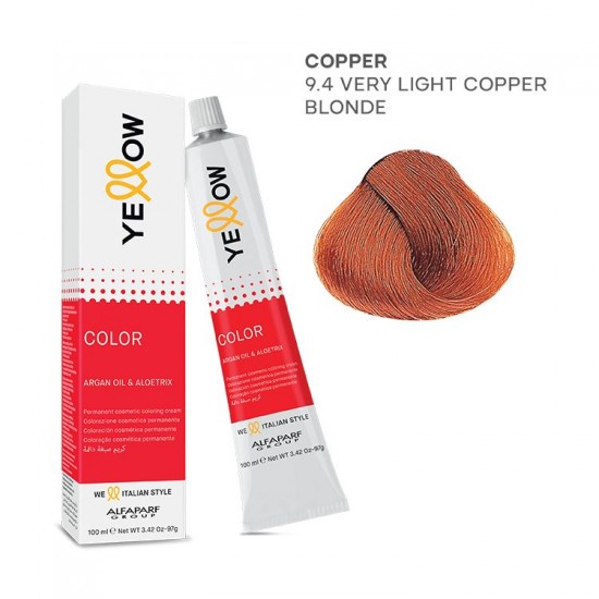 Yellow Color permanent cosmetic coloring cream 100ml Nr.9.4
