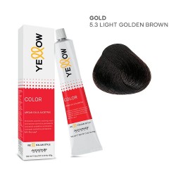 Yellow Color permanent cosmetic coloring cream 100ml Nr.5.3