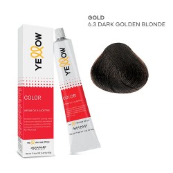 Yellow Color permanent cosmetic coloring cream 100ml Nr.6.3