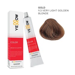Yellow Color permanent cosmetic coloring cream 100ml Nr.9.3