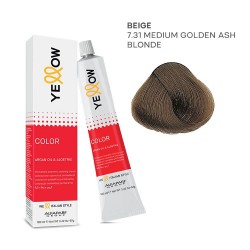 Yellow Color permanent cosmetic coloring cream 100ml Nr.7.31