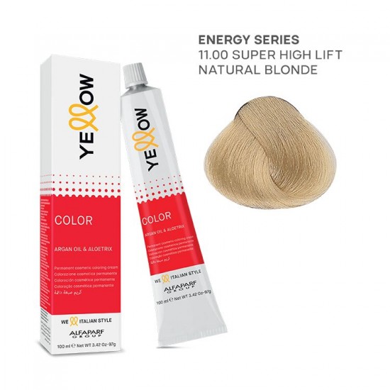Yellow Color permanent cosmetic coloring cream 100ml Nr.11.00