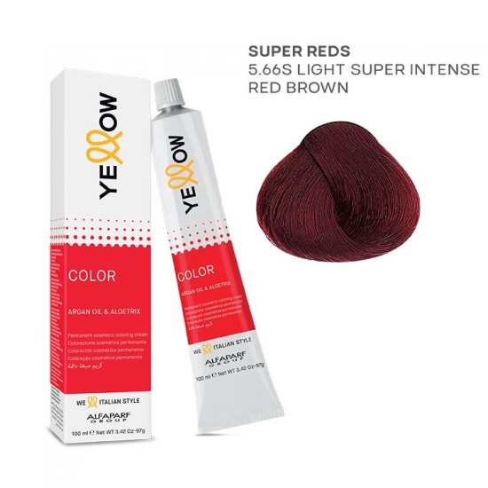 Yellow Color permanent cosmetic coloring cream 100ml Nr.5.66S