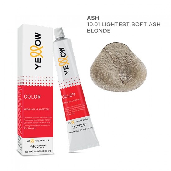 Yellow Color permanent cosmetic coloring cream 100ml Nr.10.01