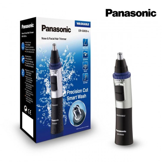 Panasonic ER-GN30 nose, ear and eyebrow trimmer with dual-edge blade