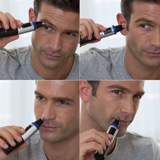 Panasonic ER-GN30 nose, ear and eyebrow trimmer with dual-edge blade