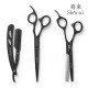 Shorai BC Matt Black hairdressing scissors set