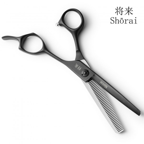Shorai BC Matt Black hairdressing scissors set