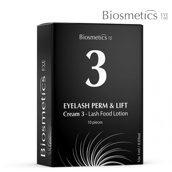 Biosmetics Eyelash Perm & Lift Cream Nr.3 Nourishing Conditioning Lotion for Lash Lift and Brow Lamination 1ml