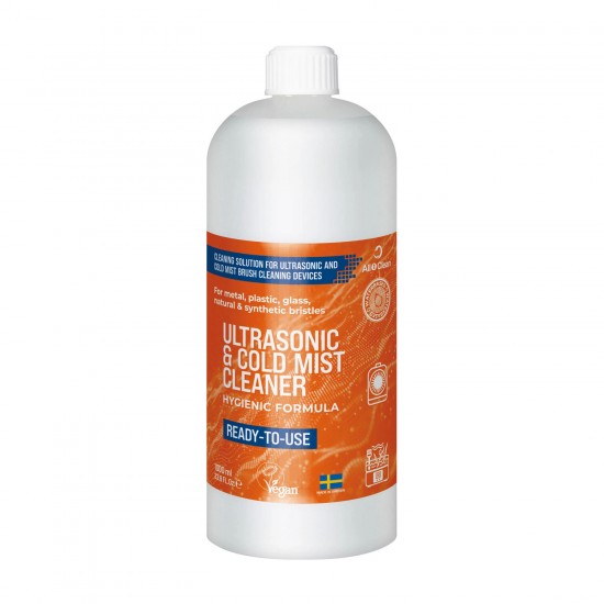 All1Clean hygienic cleaning solution for ultrasonic devices and hairbrush cleaners 1L
