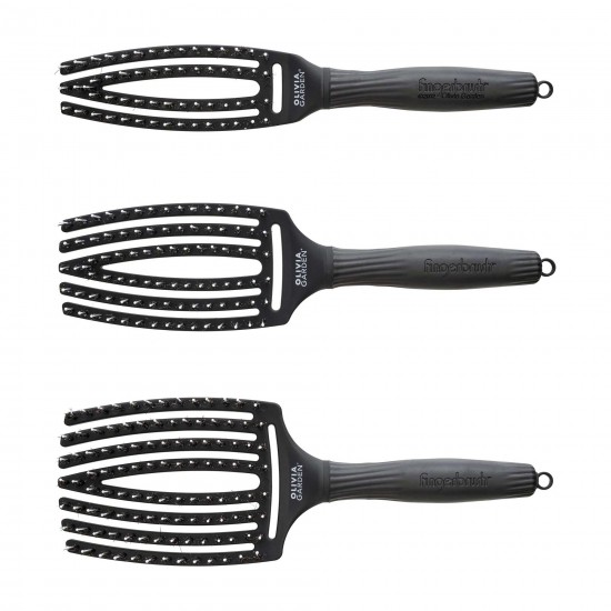 Olivia Garden Fingerbrush Combo Black - Medium