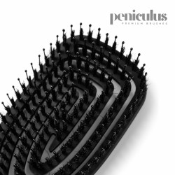 Peniculus Flexibrush Combo Bristles Black comb with short 100% natural boar and long nylon bristles