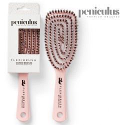 Peniculus Flexibrush Pastel Pink hairbrush with combined bristles