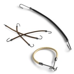 BraveHead Hair binder with clip black 14cm 12pcs