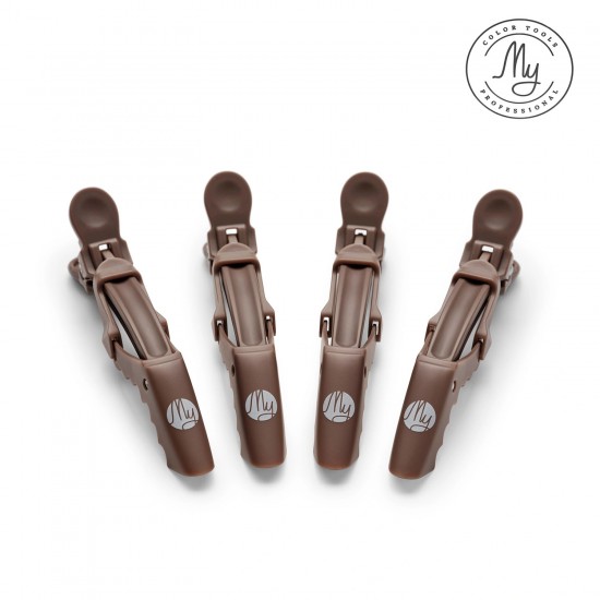 My Jawclip Coffee Brown hair clips 4pcs