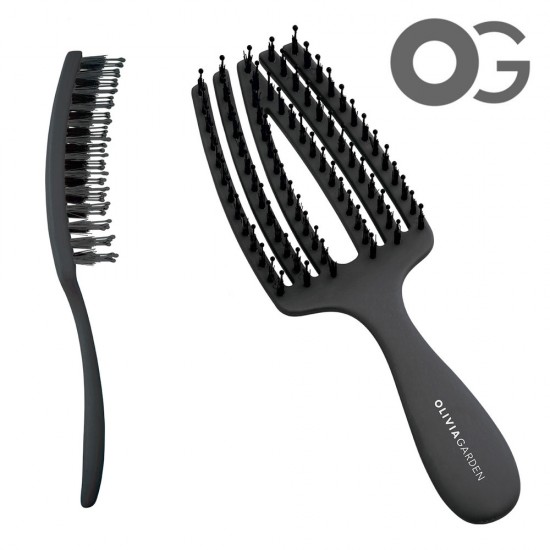 Olivia Garden Fingerbrush Care Mini Black hairbrush