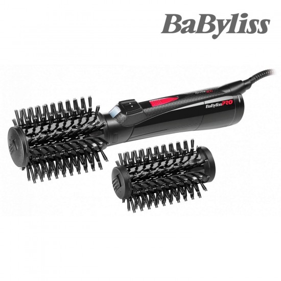 Babyliss Pro Rotating 800 electric rotating hair styling brush with two attachments 