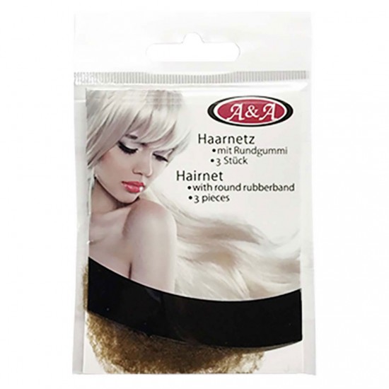 Comair thin and elastic hair net brown 3pcs