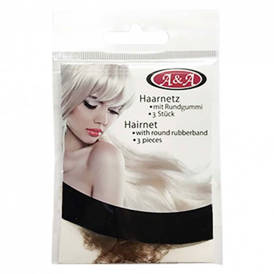 Comair thin and elastic hair net light brown 3pcs