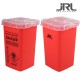 JRL Container Red container for disposing of used razor blades and other sharp instruments
