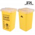 JRL Container Yellow container for disposing of used razor blades and other sharp instruments