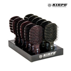 Kiepe Detangler Mini-Brushes hair brushes with black design and red glitter