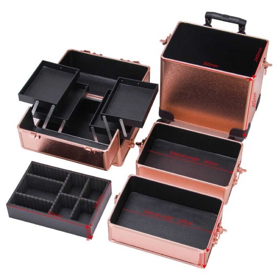 Beauty Case for makeup KC-TR007 rose gold