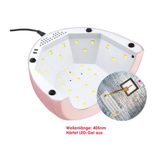 UV LED nail lamp Emmi-Nail Galaxy for manicure with timer pink