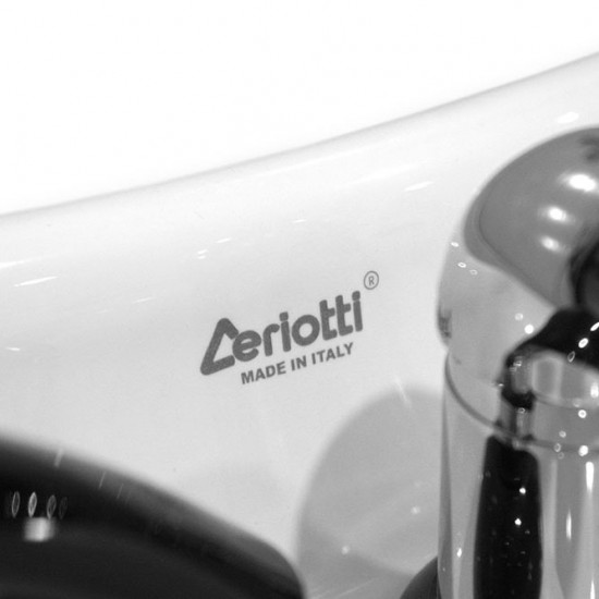 Hair washing unit Ceriotti Genova white sing and black chair