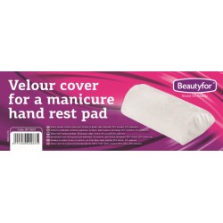 Beautyfor Velour cover for a manicure hand rest pad white