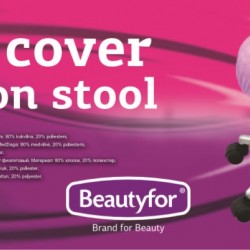 Beautyfor Velor cover for salon stool violet