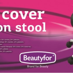 Beautyfor Velor cover for salon stool black